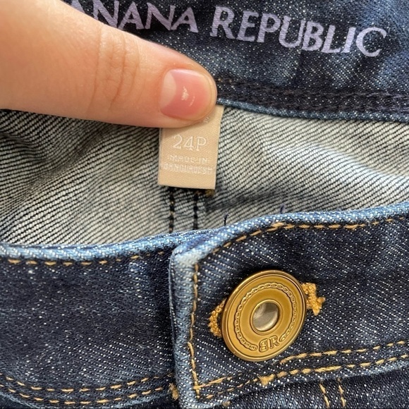 Banana republic skinny jeans dark wash womens sz.24 petite - Picture 2 of 3